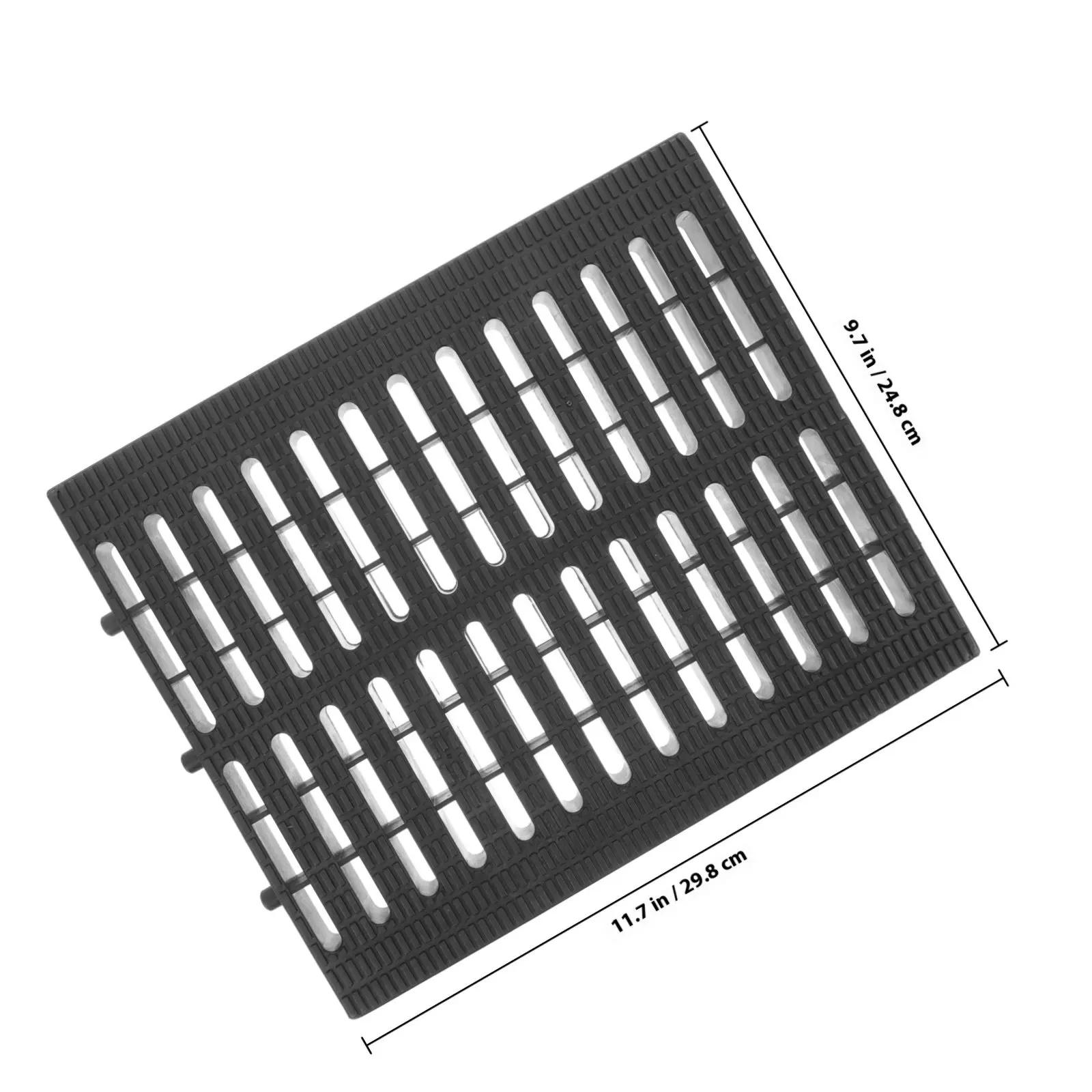 Plastic Drainage Grate Outdoor Drain Cover Lightweight Easy Install for Garage Basement Kitchen Garden Trench French Drain