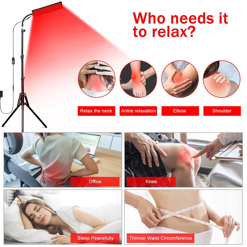 

NEW 75pcs LED Red Light Therapy Panel Lamp 660nm 850nm Near Infrared Device for Body Pain Relief Facial Anti Aging Skin Care