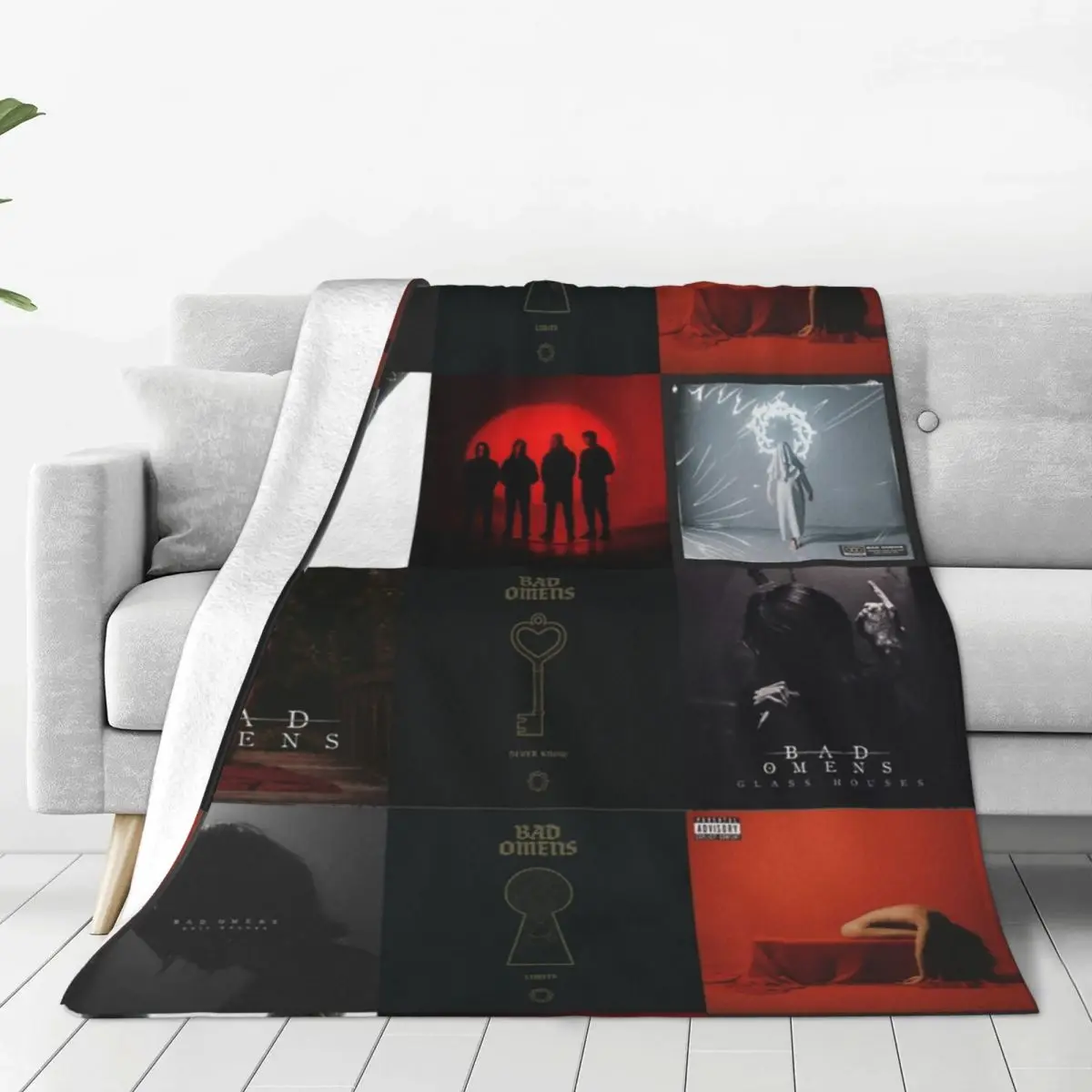 Bad Omens All Albums Blankets Fleece Textile Decor Music Tour Cozy Lightweight Throw Blanket for Bed Office Bedspread