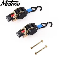 Universal Auto Retractable Ratchet Tie Down Starp Belts Single Hook Convenient Fast Binding Prevent Falling
