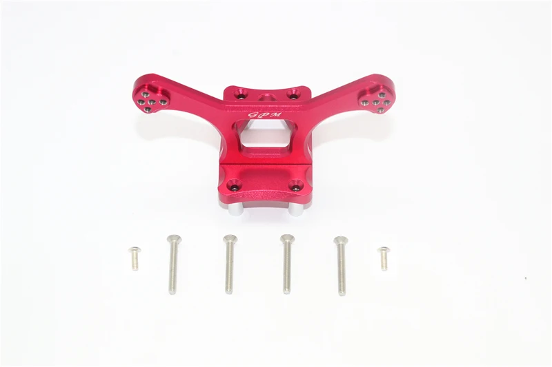 Alumínio Front Shock Tower para LOSI, GPM, 1/10 Rock, Vermelho