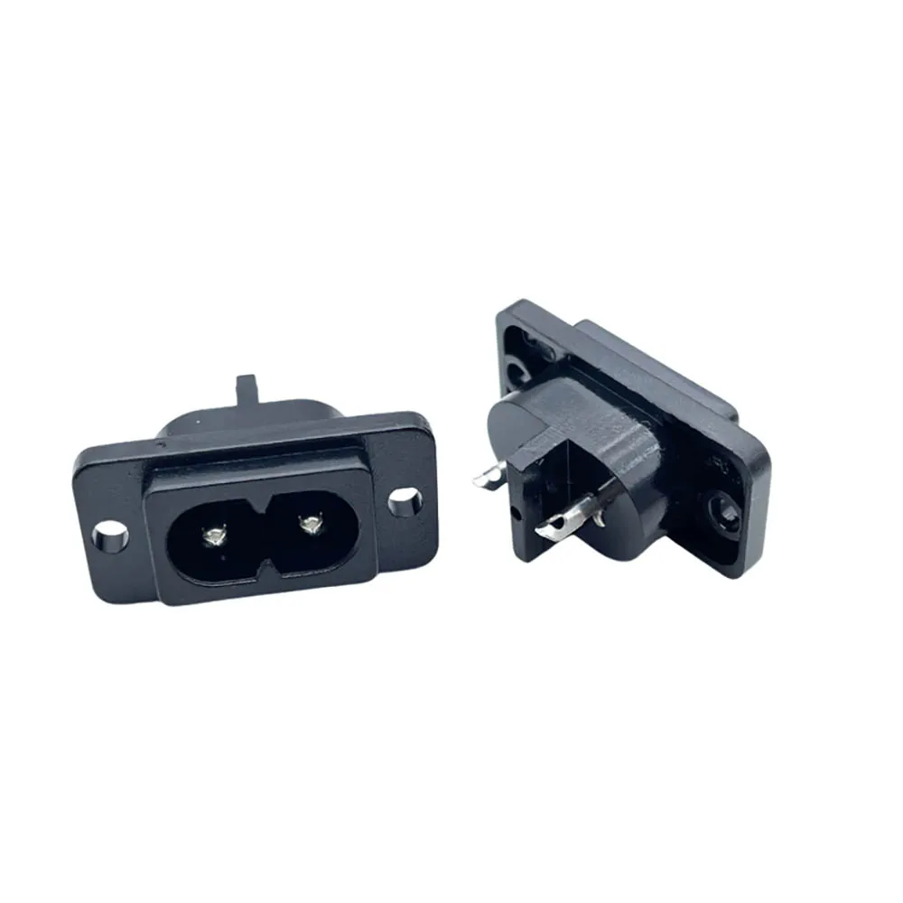 

New Hot Selling AC250V 2.5A 5pcs 2Pin IEC 320 C8 Screw Mount Inlet Plug Socket