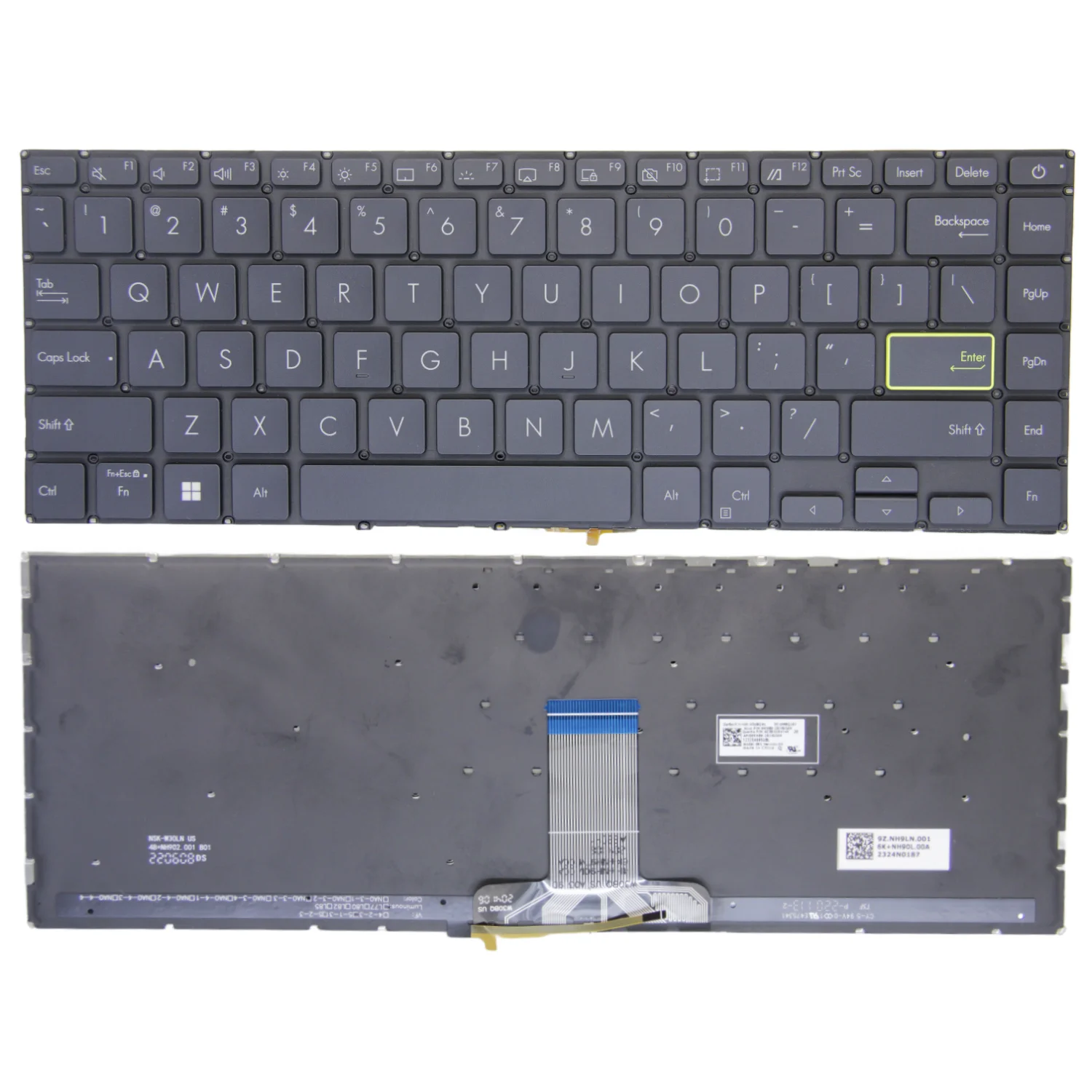 100% جديد وأصلي US/FR(AZERTY) للوحة المفاتيح الإنجليزية/الفرنسية Asus Redolbook 14 S433 X421 S4600 V4050F E410M