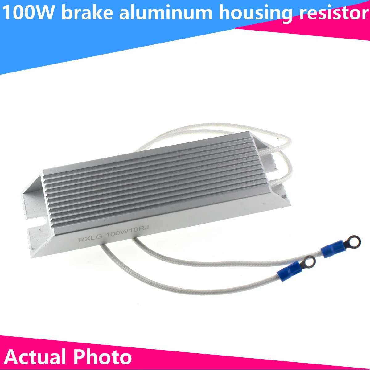 Radial frequência variável alumínio caso resistor, 100W, 5R, 10R, 20R, 40R, 50R, 300R, 500R, RXLG, servo de alta potência