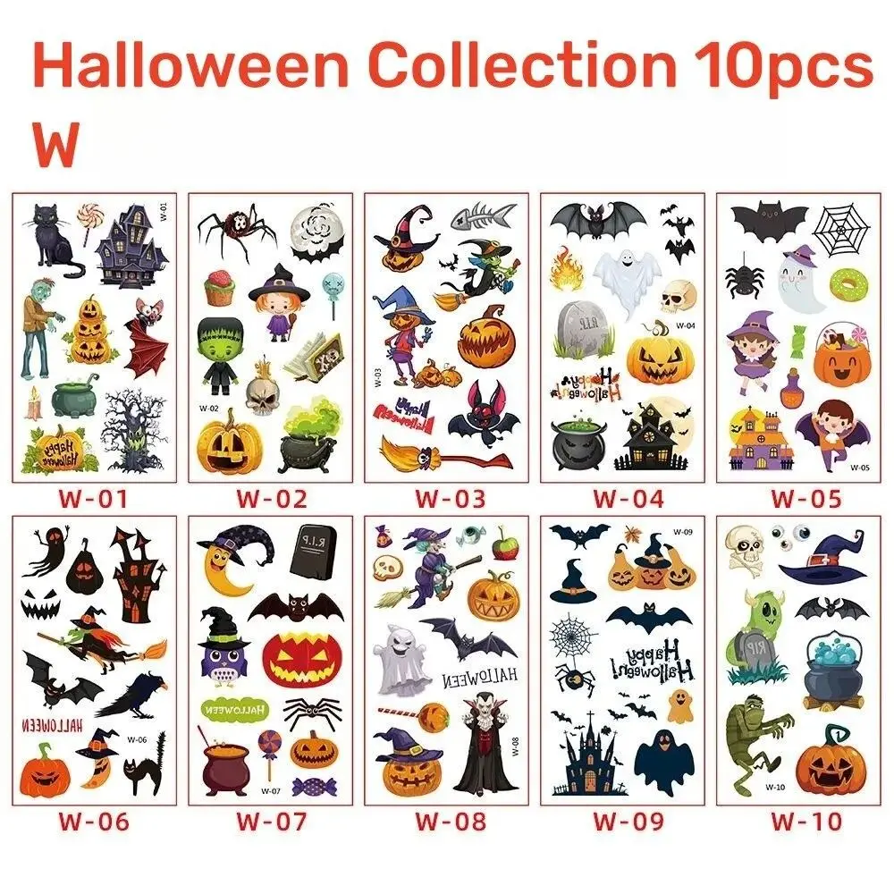 Bloody Scars Halloween Temporary Tattoos Face Patch Scar Spider Design Tattoo Stickers Spider Scar Face Makeup Lifelike