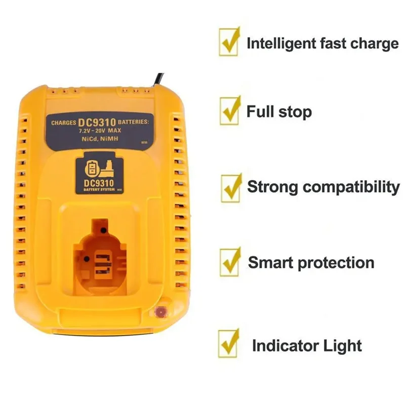 ABMO DCB118 DCB112 Carregador de bateria de lítio para Dewalt 10.8V 12V 14.4V 18V 20V DCB206 DCB205 DCB204 DCB203 DCB120