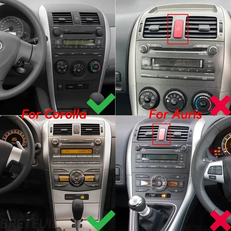 For Toyota Corolla E140 E150 2006 - 2013 Car Radio Android Automotive Multimedia Video Player GPS Navigation Screen Auto Stereo