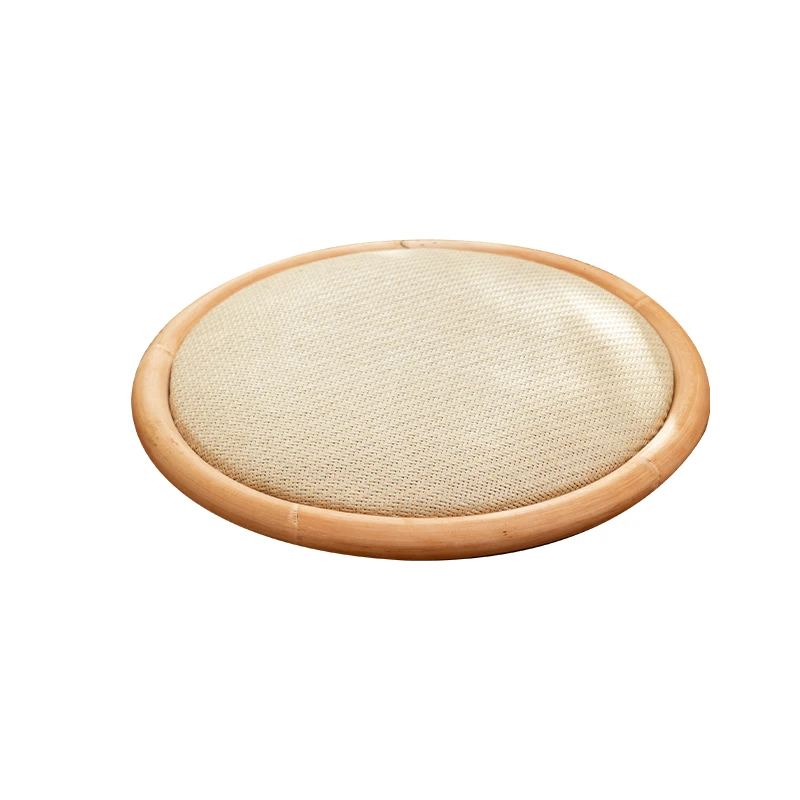 

Minimalist Tatami Mat, Home Bay Window Low Stool, Tea Ceremony Grass Woven Cushion, Zen Meditation Round Seat for Yoga