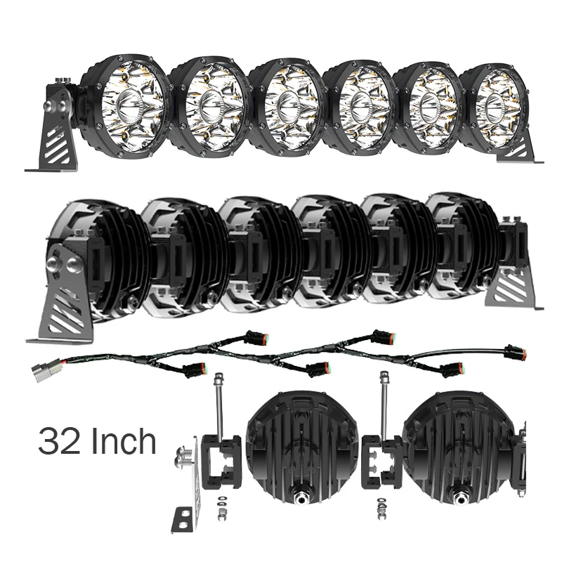 4x4 kc Hilites Pro6 Offroad Barra Led Para 4x4 UTV 12V 24V 32 Inch Led Light Bar