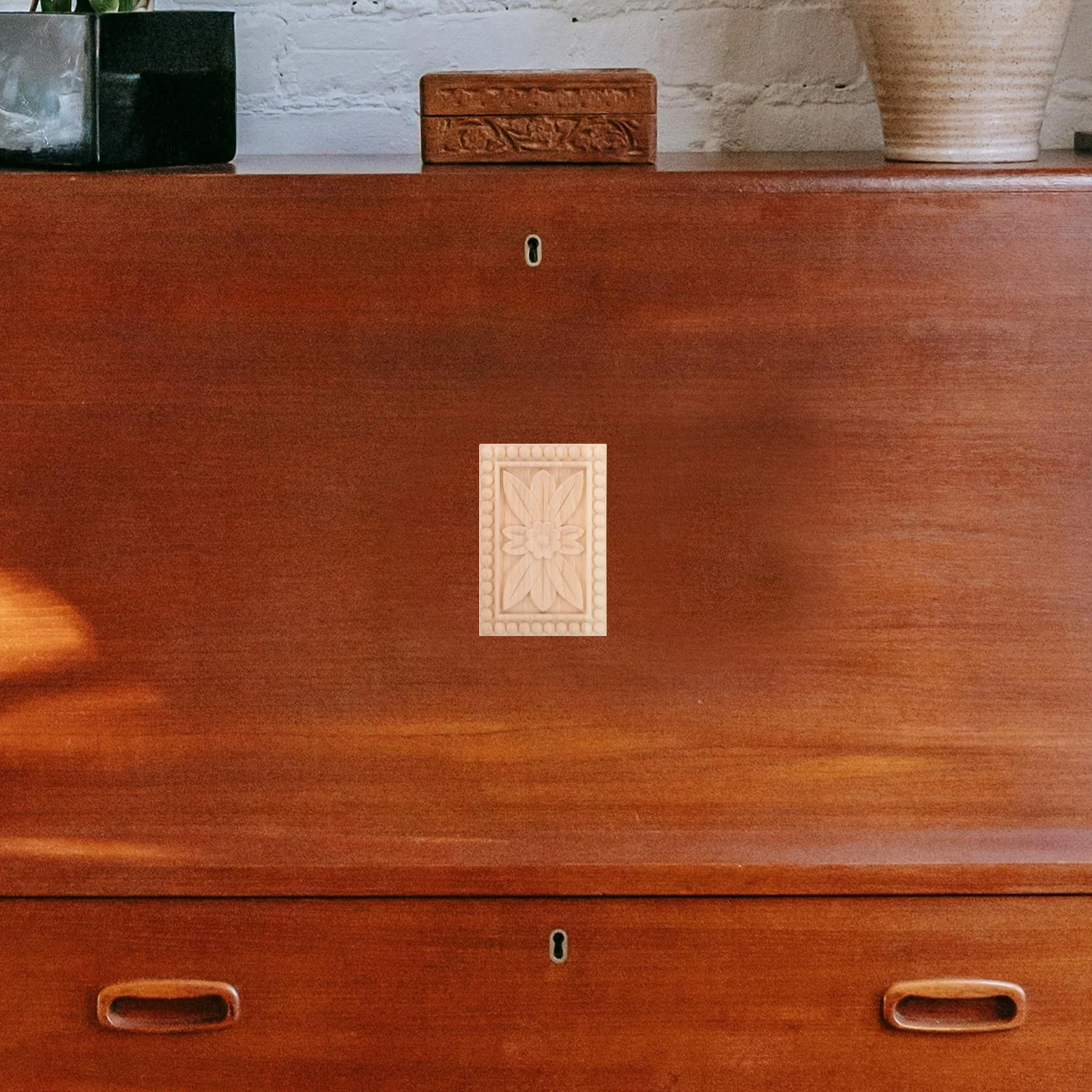 

Wooden Carved Appliques Solid Wood Classic European Decorative Onlays for Cabinet Door Bed Wall Furniture Decor