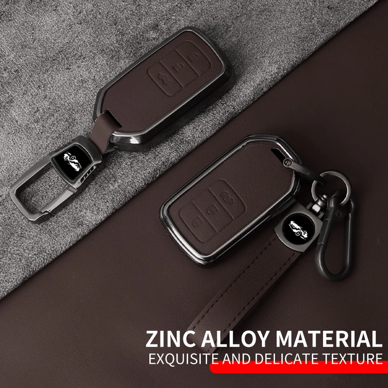 Metal Leather Car Key Case Cover For Honda Accord CRV CR-V URV UR-V Vezel City Civic Jazz BRV BR-V HRV HR-V Keychain Accessories