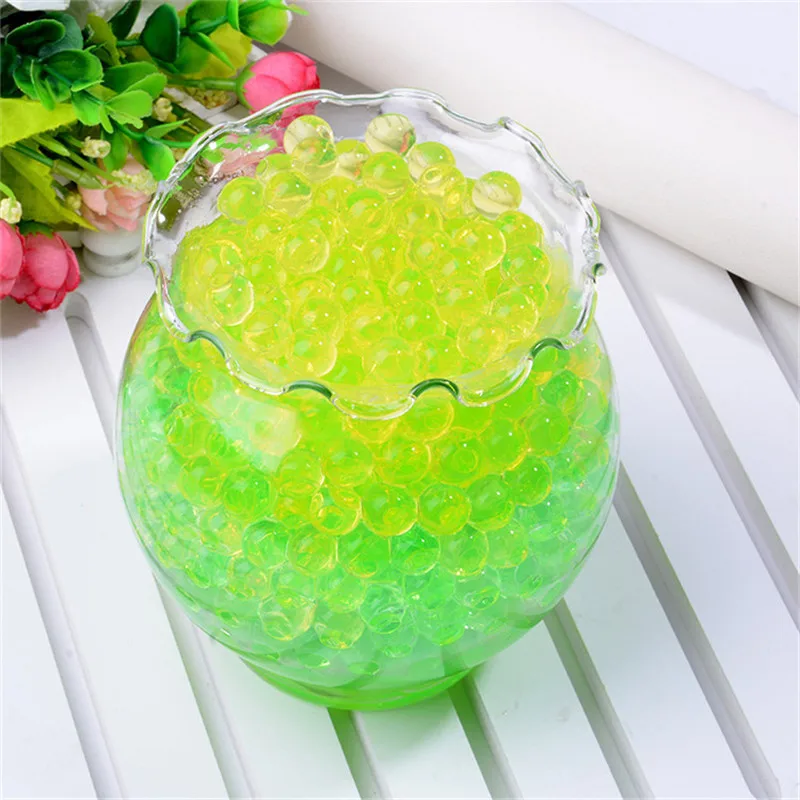 170pcs/1bag Crystal Soil Hydrogel Gel Polymer Water Beads Flower/Wedding/Decoration Maison Growing Water Balls Big Home Decor