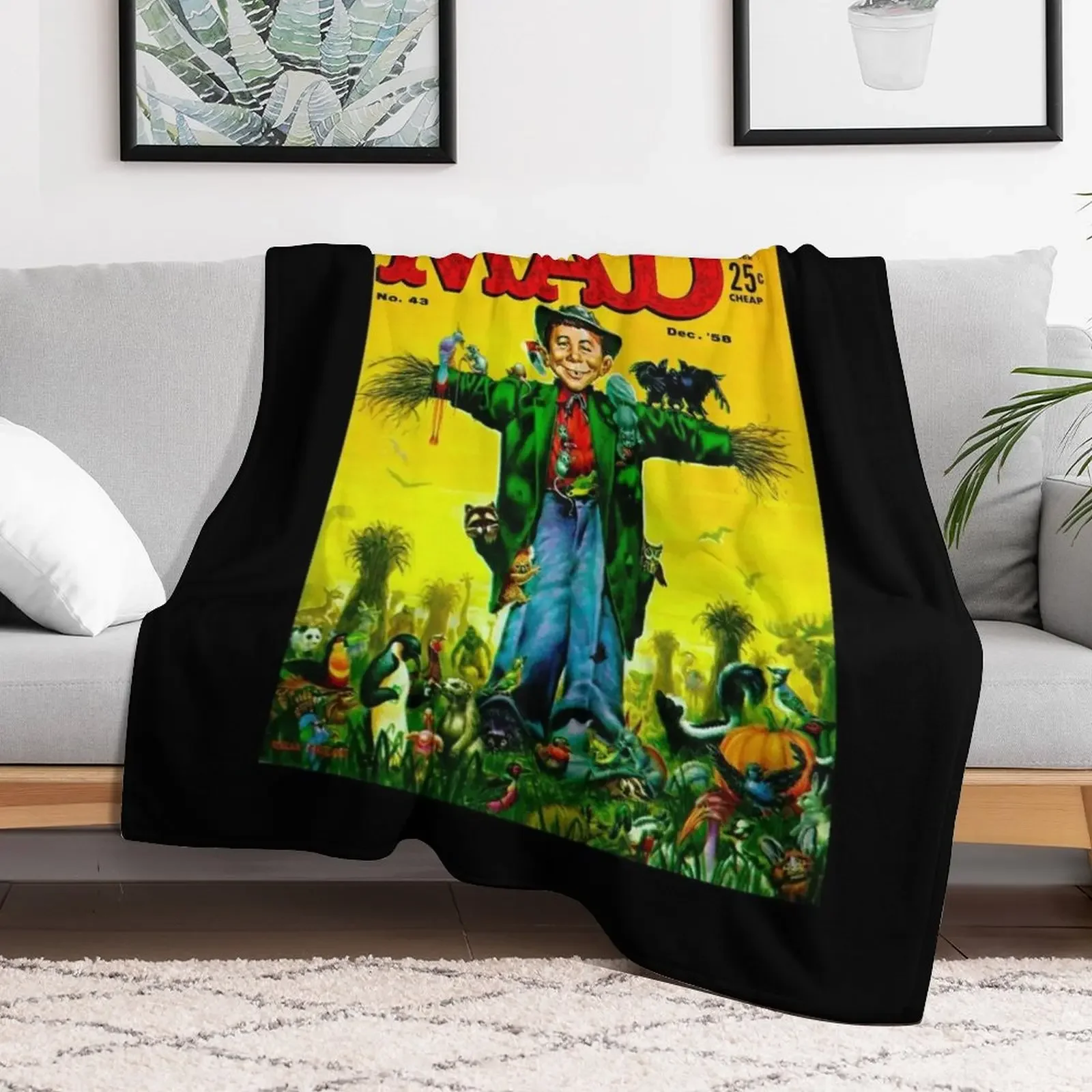 IT'S TRUE, A CLASSIC MAD MAGAZINE COVER ART!!! Throw Blanket Warm Plush Fuzzy Blanket for Living Room