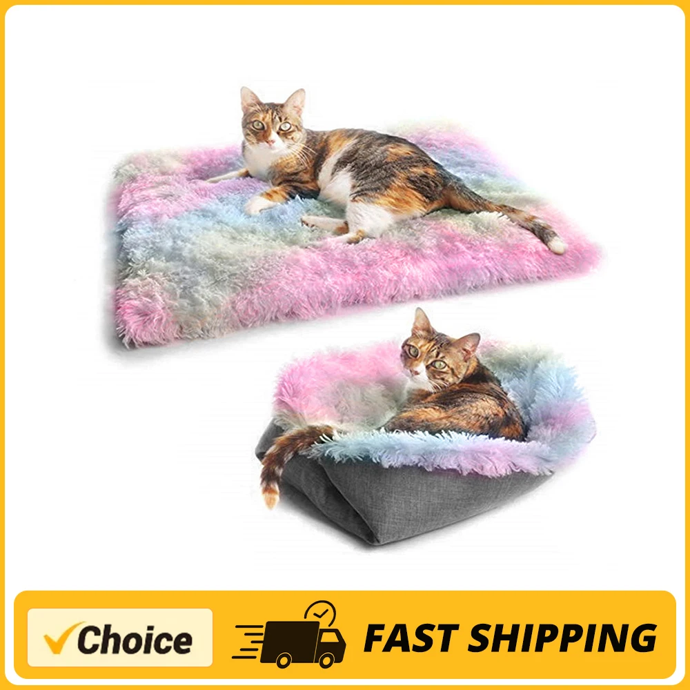 Pet Cat Bed Cushion Comfortable Donut Round Plush Kennel Pet Dog Nest Bed Winter Ultra Soft Washable Pet Bed for Dogs Cats