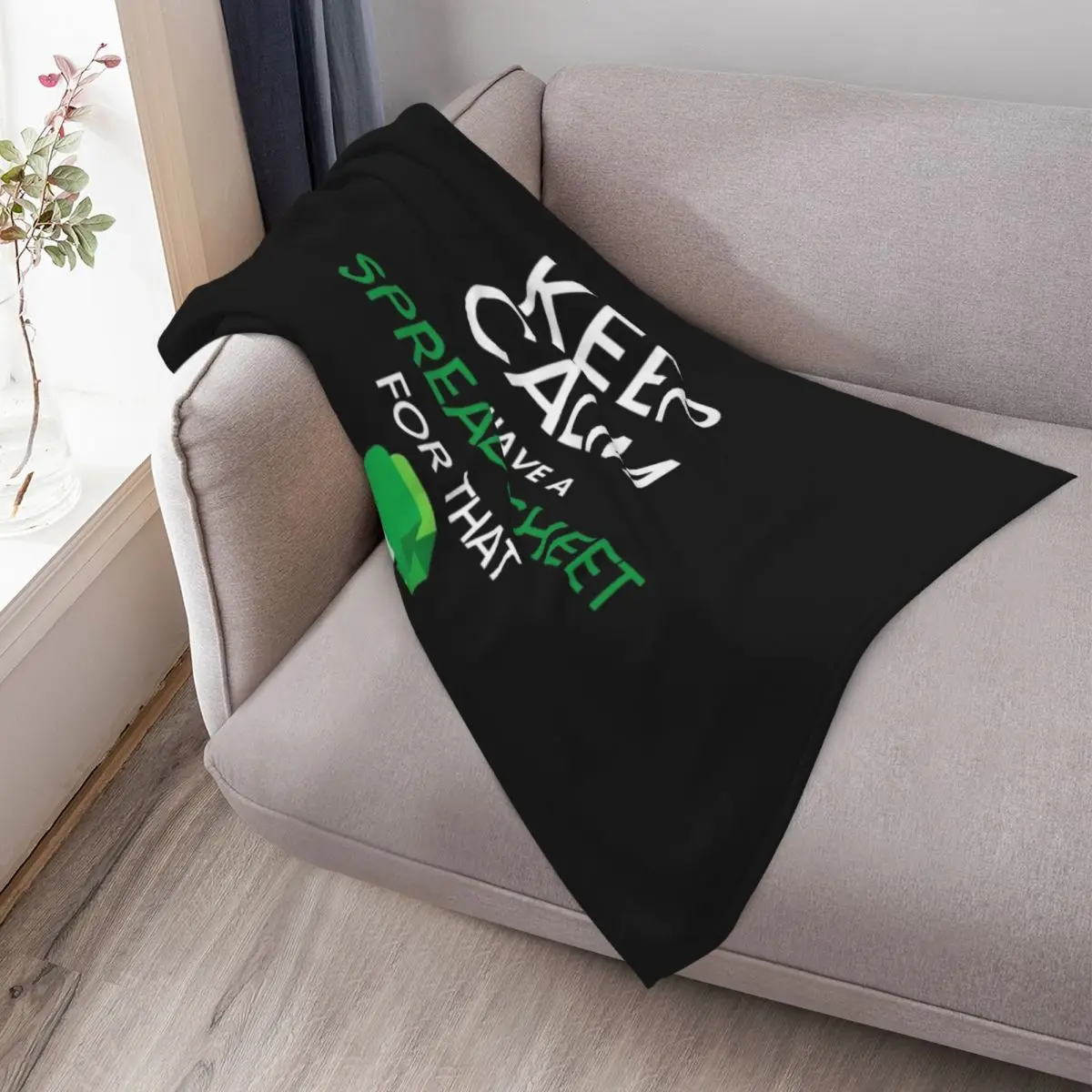 حافظ على الهدوء لدي ورقة مفرشة له - Microsoft Excel // بطانية رمي أوراق Google المزخرفة بطانيات هدايا مضحكة للأطفال #3