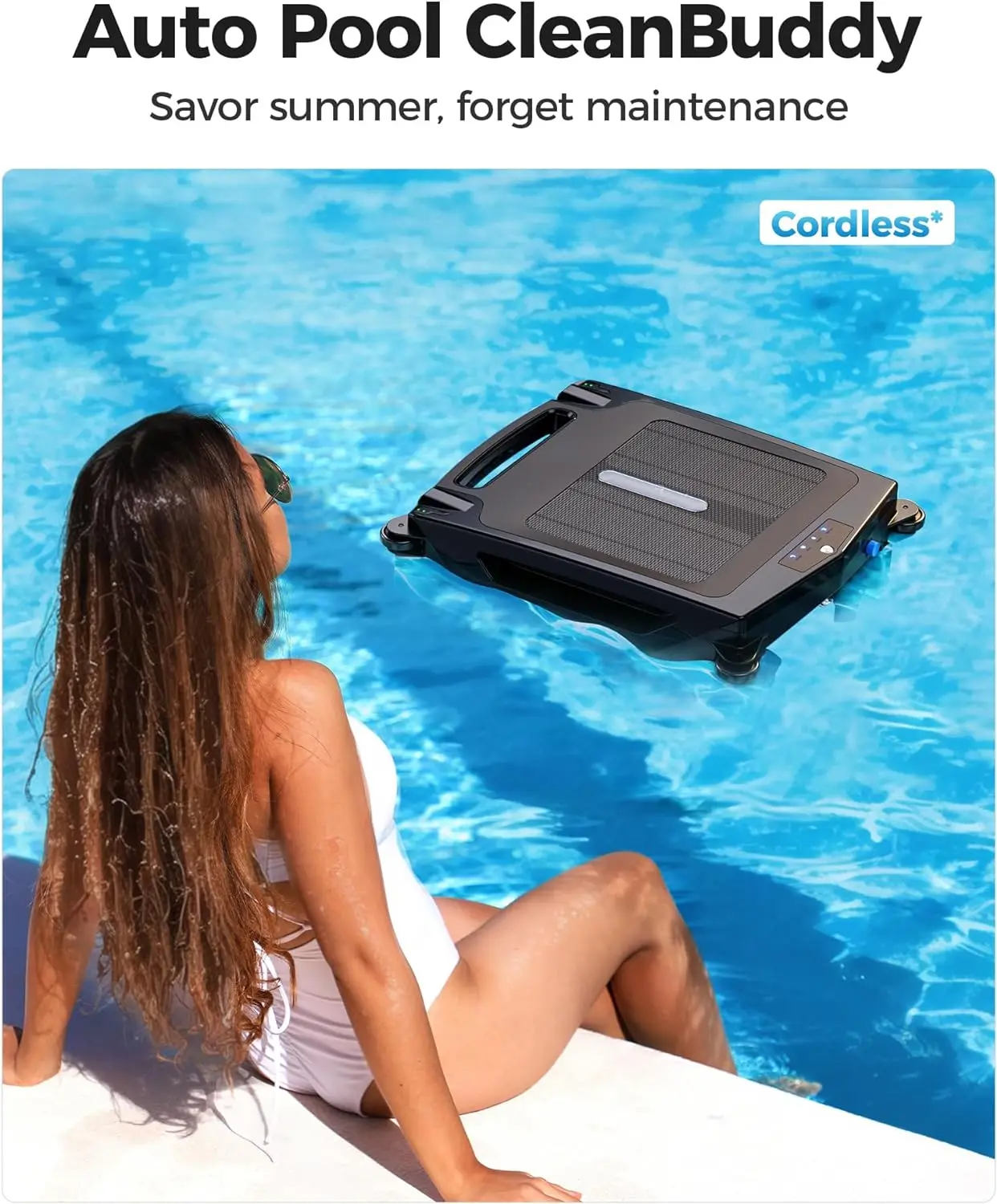 Piscina solar automática Skimmer Robot Cleaner, Net, Skimmer com cesta