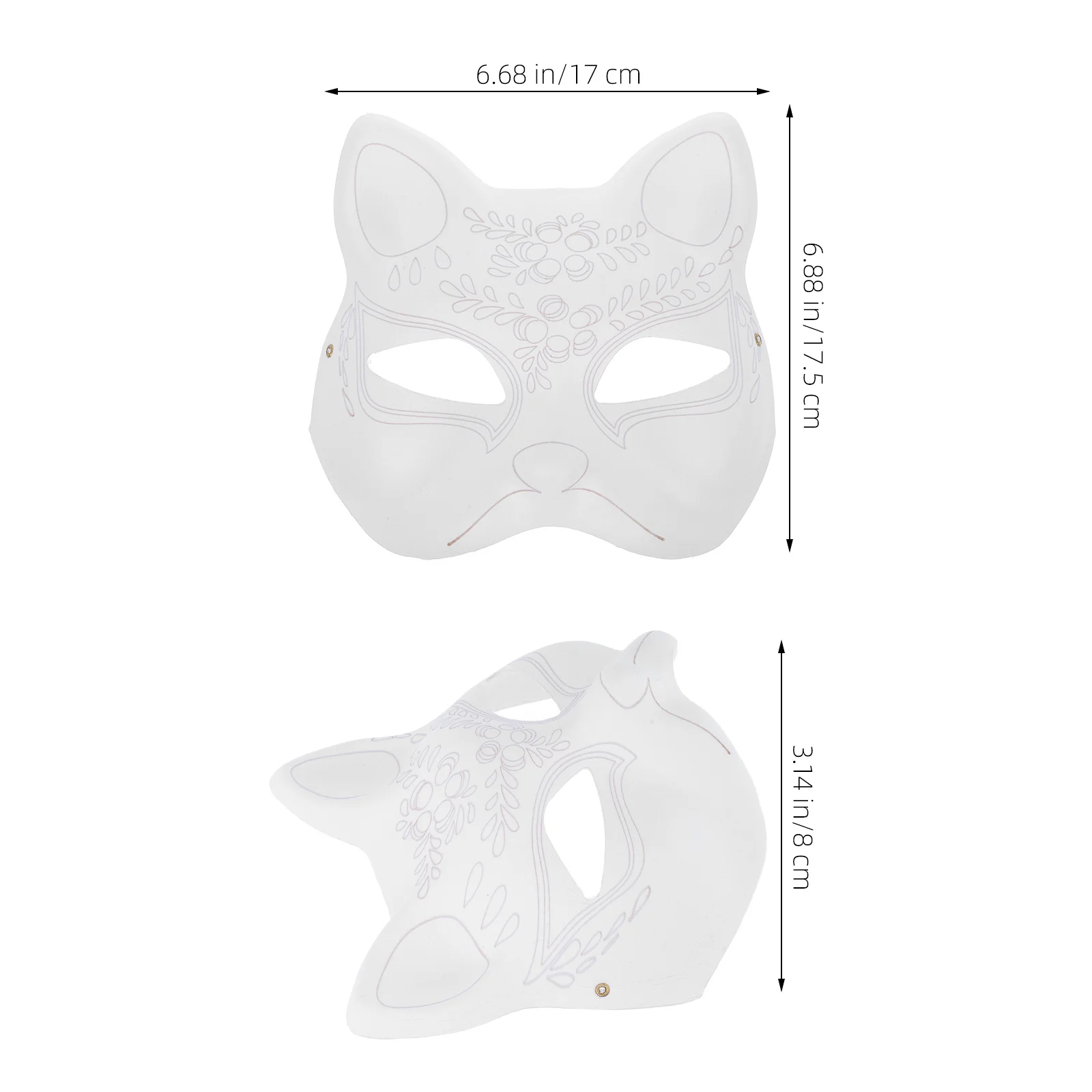 

DIY Cat Mask Blank Unpainted Masquerade Mask for Kids Party and Cosplay Accessories Stimulates Creativity DIY Masks