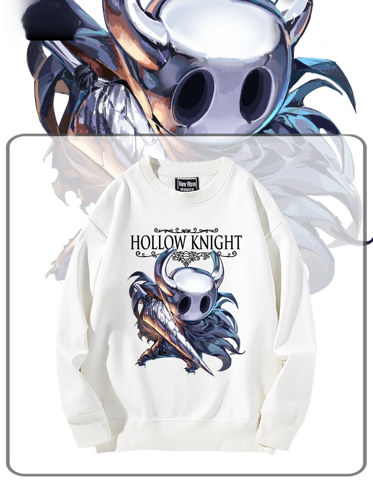 

Loose Fit round Ne Sweatirt Hollow Knight Game Collaborative Cosplay Casual irt Men's Autumn Winter Faion Brand Top
