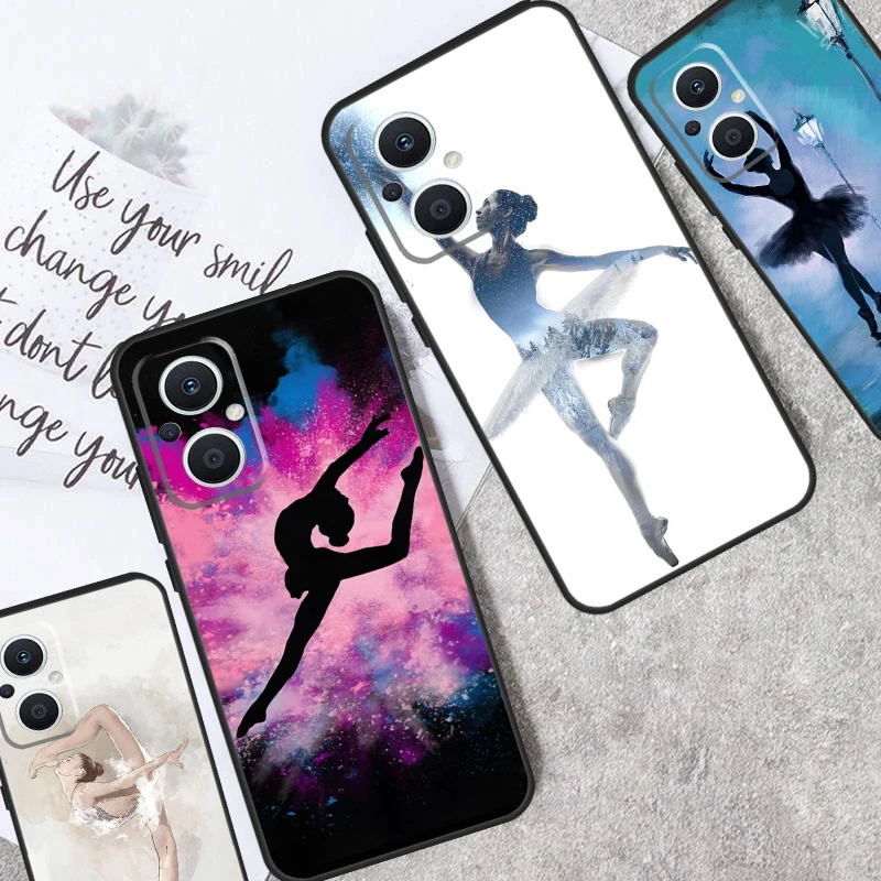 Gymnastics Oil Painting Case For OPPO Reno 8 Lite 4 5 6 7 10 Pro 4Z 5Z 8T OPPO Find X5 X6 Pro X2 Neo X3 Lite Cover