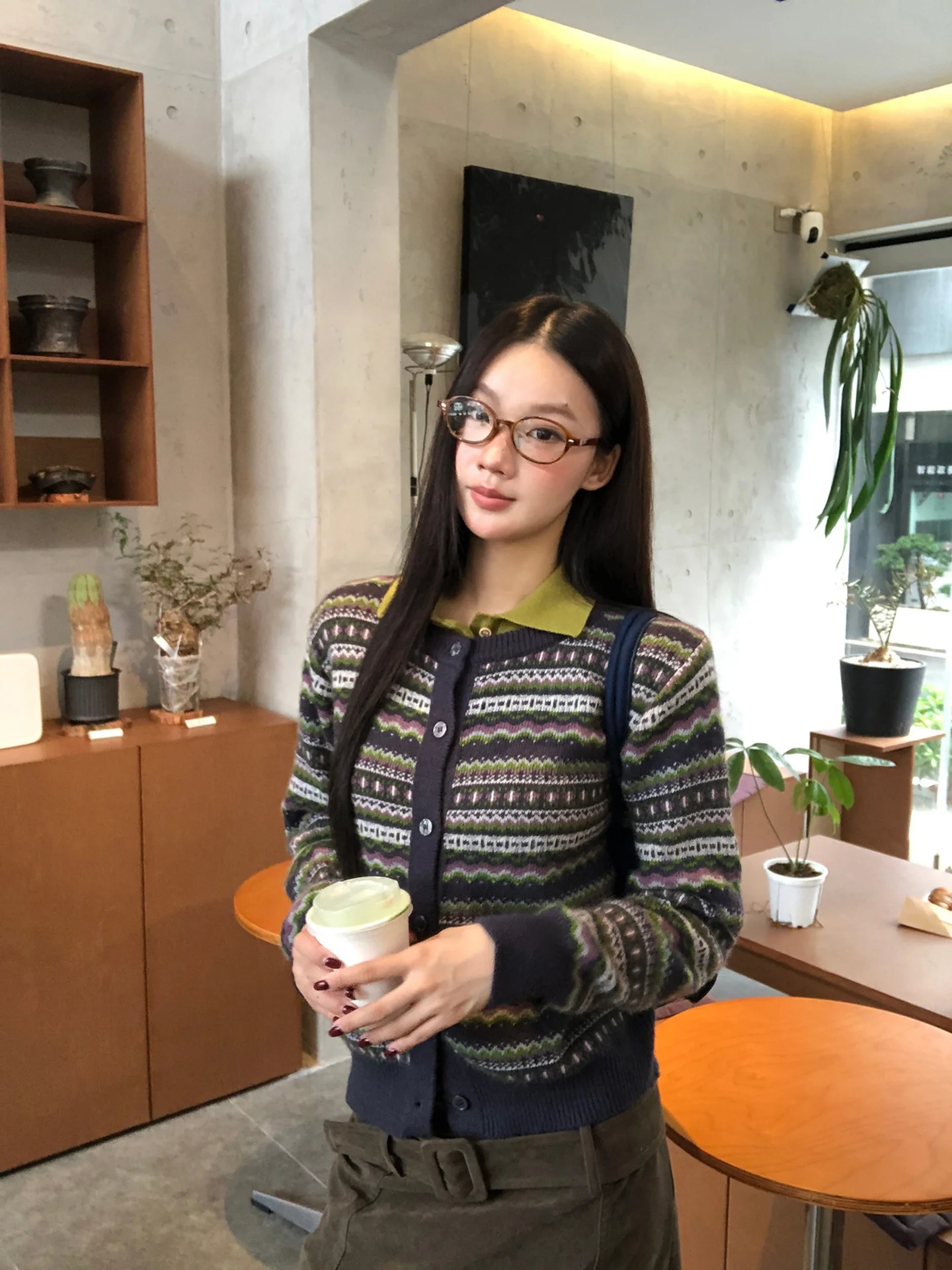 

Шикарный вязаный открытый кардиган, женский осенне-зимний полосатый свитер, корейский модный длинный свек, прямой крой