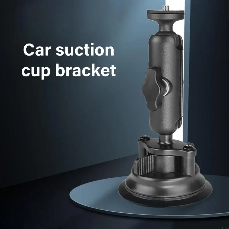 F3MA Car Windshield Bracket Bracket حامل رأس الكرة المزدوج لكاميرات الحركة