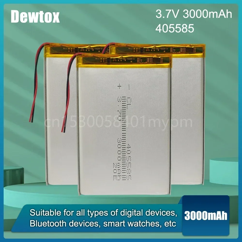 405585 3.7V 3000mAh Rechargeable Lithium Polymer Battery for MP3 MP4 GPS Toys Bluetooth Speaker Massager Power Bank Lipo Cell