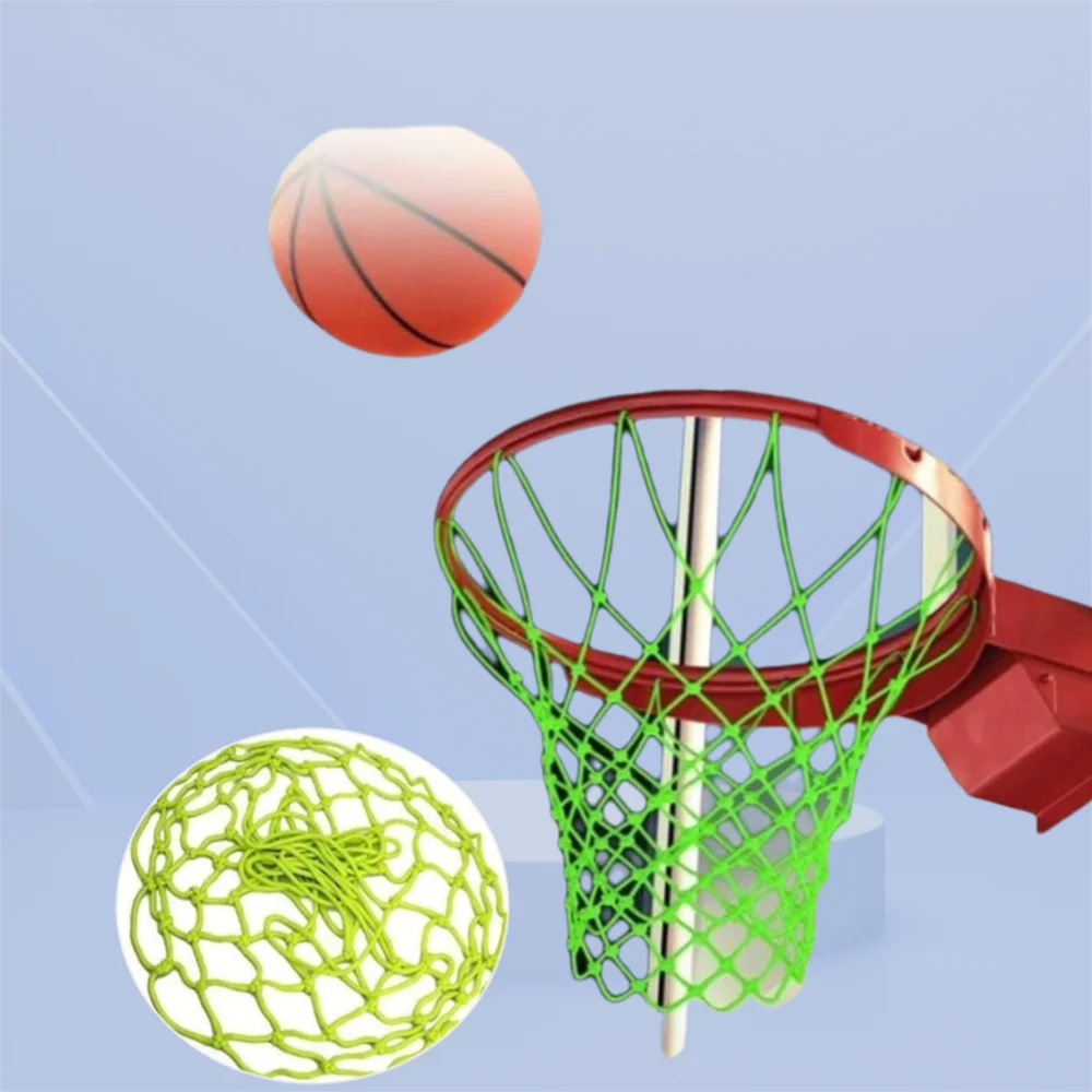 

Nylon Glow Basketball Net 12 Loops Standard Size Nightlight Basketball Net Durable Easy to Install