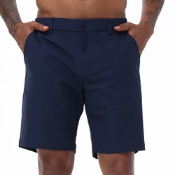 Men's Cargo Trendy Shorts Casual Elegant Golf Pants, Suit Shorts Work Dress Shorts with Concealed-Type Zipper Side Pockets