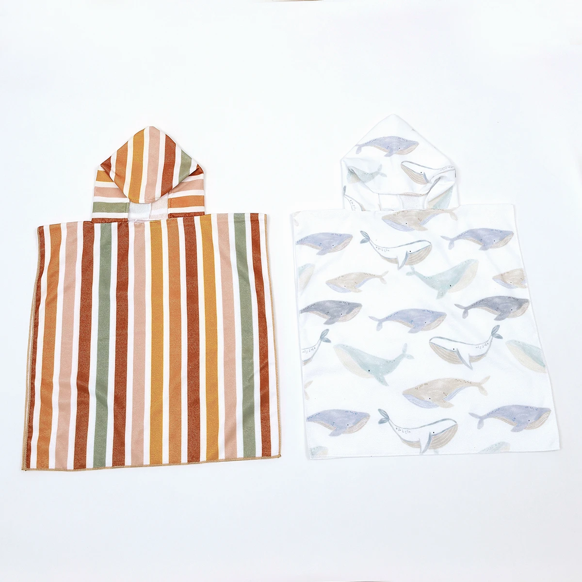 HappyFlute 60x60CM Kids Microfiber Badhanddoek met capuchon Unisex Natuur Dierenprint Zwemmen Strandlaken voor meisjes en jongens