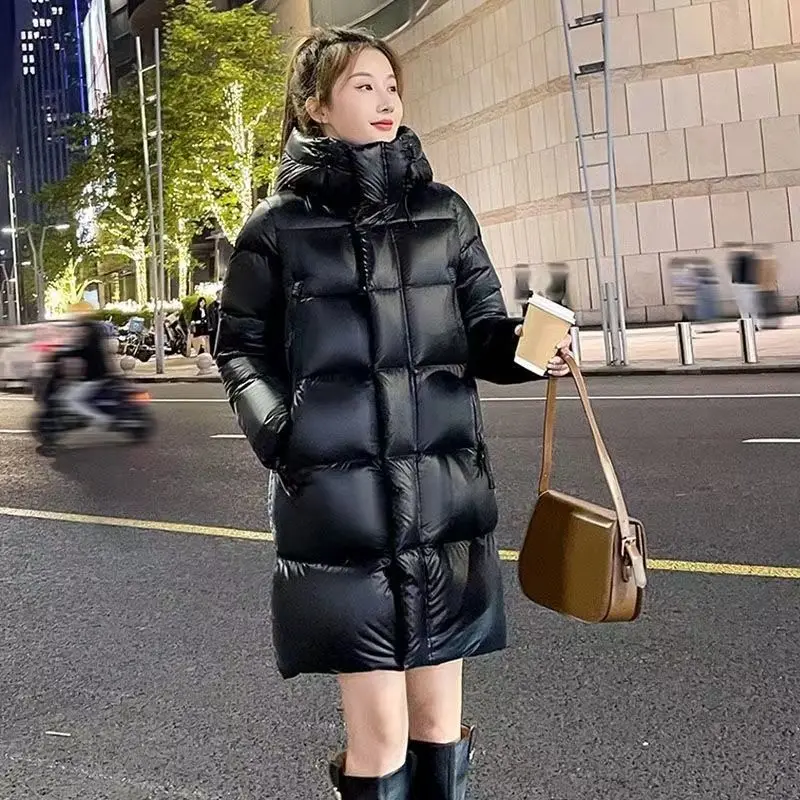 Winter Thickness Down Cotton Jacket Women Long Warmth Fluffy Puffer Coat Hooded Female Fashion Parkas Snow Outwear