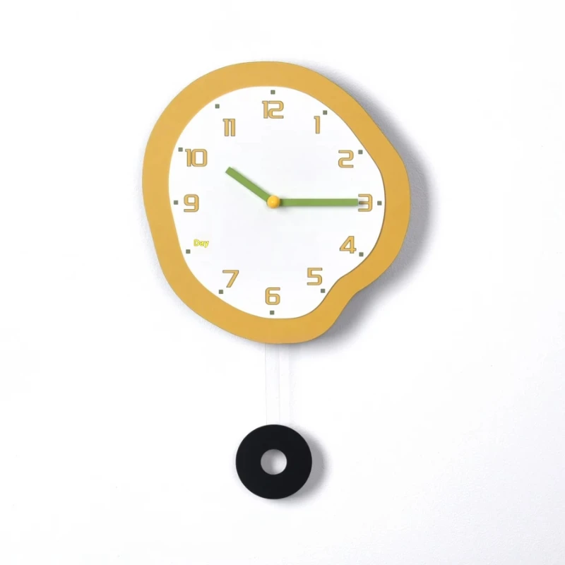 

Hot Sale Modern Creative Swing Clock Home Decor Silent Wall Clock Resin Clock