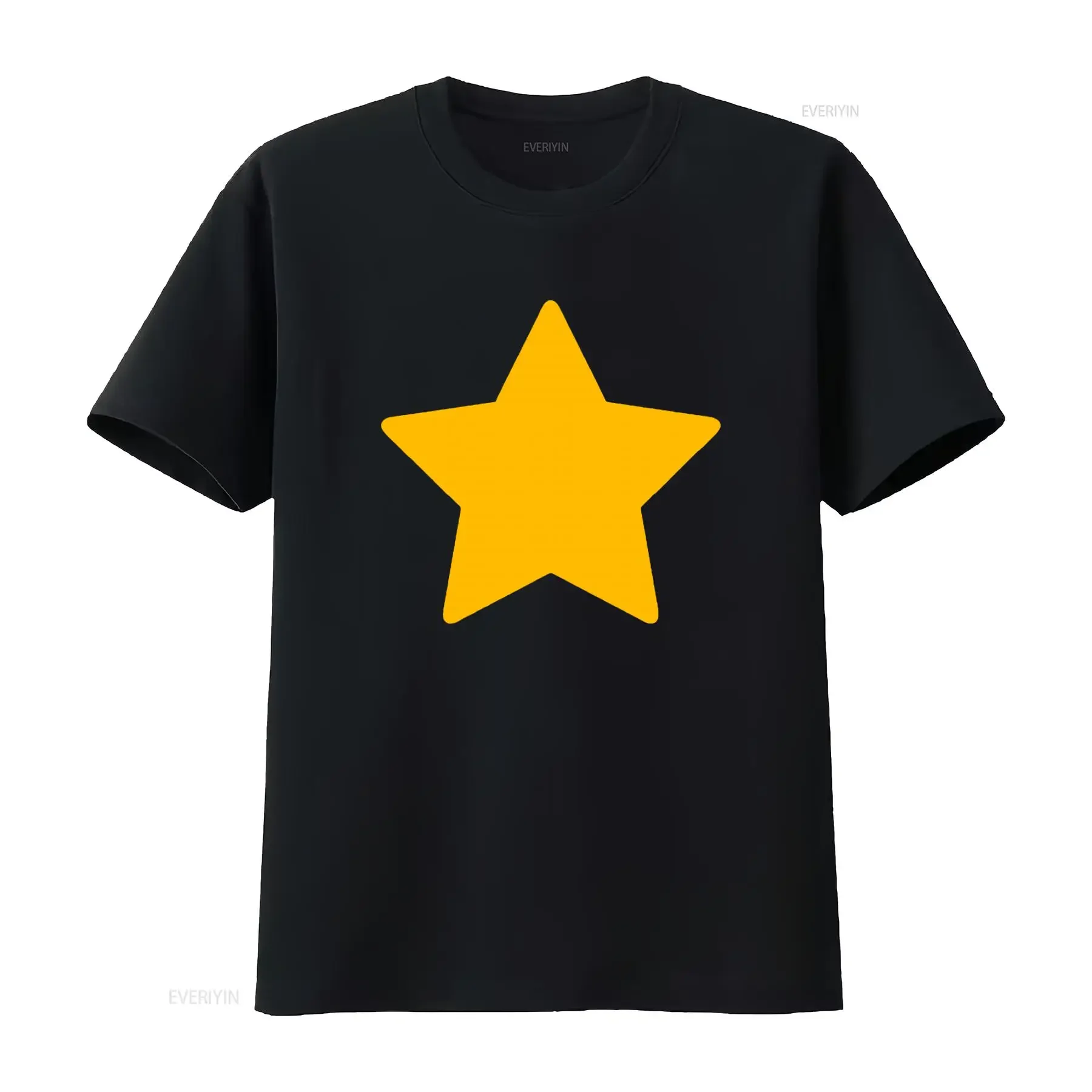 Steven Universe Yellow Star Print T Shirt for Casual Fashion vintage Washed graphic streetwear Unisex Comfortable homme