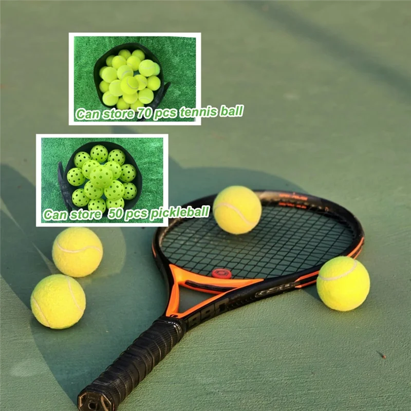 

B06C-Универсальная сумка для тенниса, пиклбола, пинг-понга, бейсбольного мяча с регулируемым ремешком — портативная сетчатая спортивная корзина