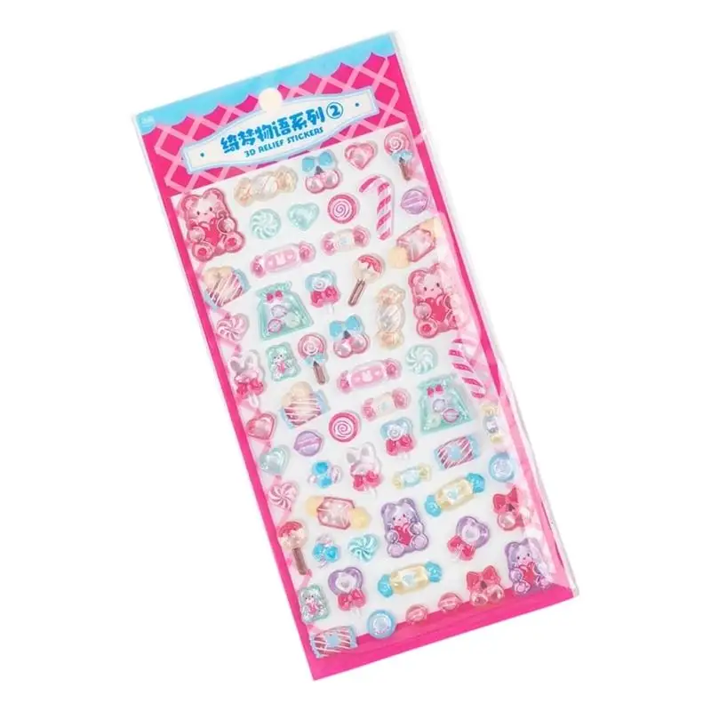 R53C Aufkleber, wiederverwendbar, Aufkleber, Scrapbooking, dekorativer, bauschiger Aufkleber – Detail 4