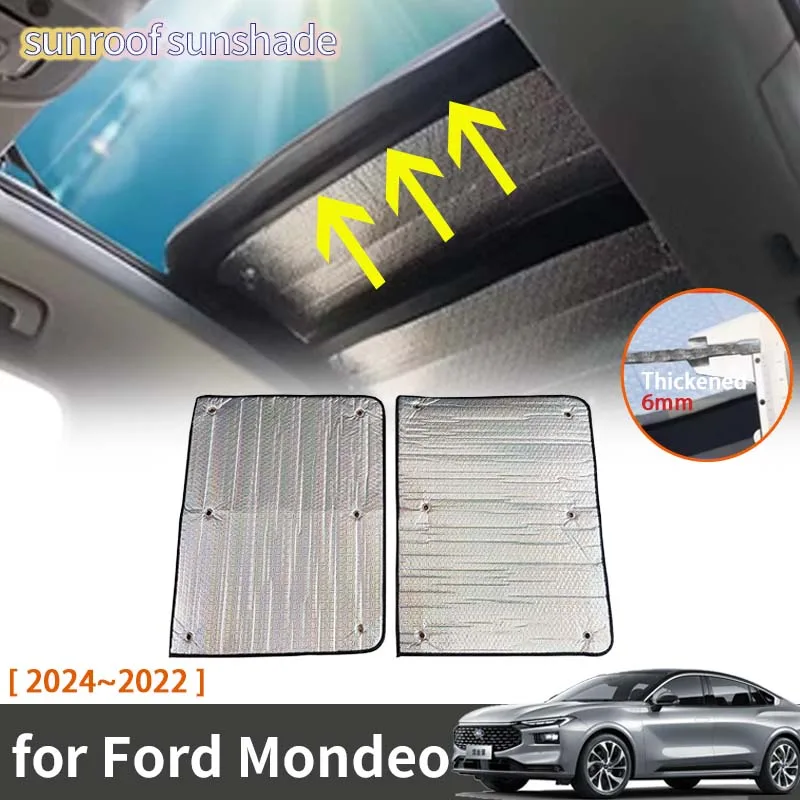 

for Ford Mondeo MK V 2024 2023 2022 Accessories Sunroof Sunshade Auto Roof Sunscreen Heat Insulation Windscreen Parts Stickers