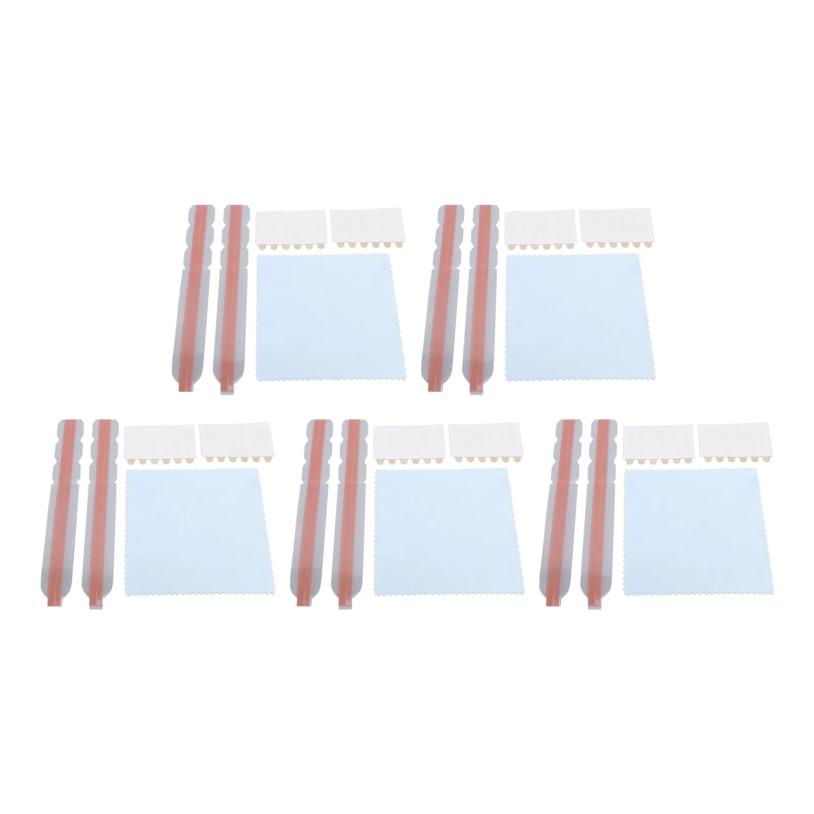 5-set zelfklevende strips voor computerscherm, schuifinstallatie, vervangende beugel, labelset, dubbelzijdig antiaanbakpapier