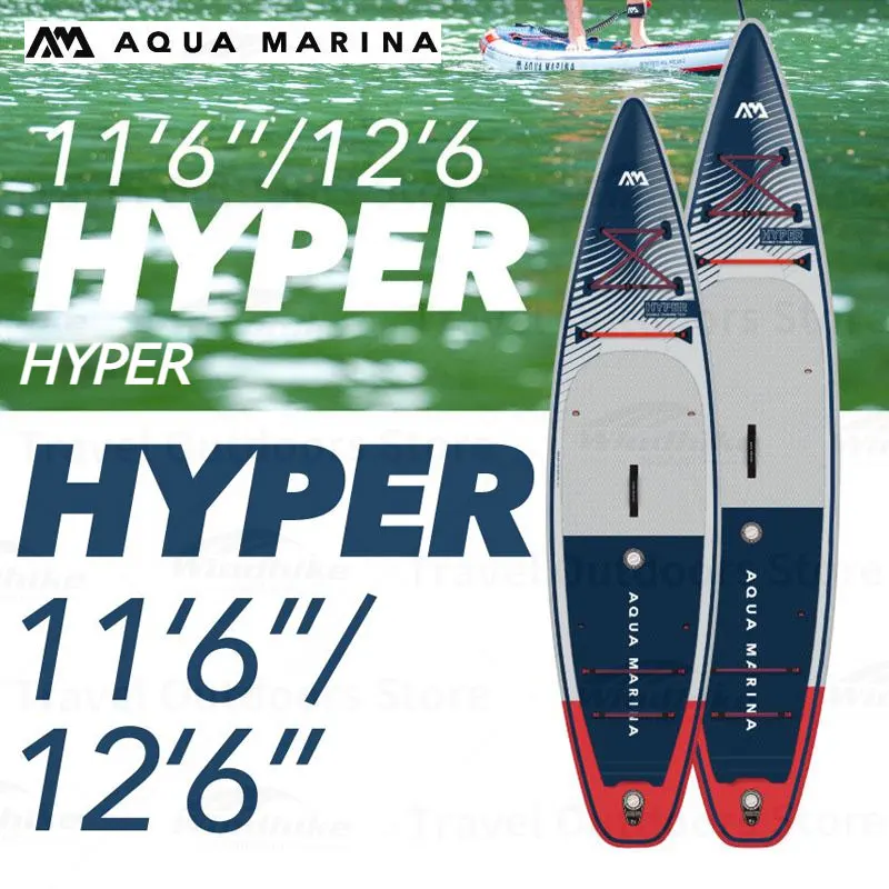 Доска для серфинга AQUA MARINA Hyper, 350 см, надувная доска для серфинга стоя, водные виды спорта, SUP, надувная доска, лонгборд с набором насосов