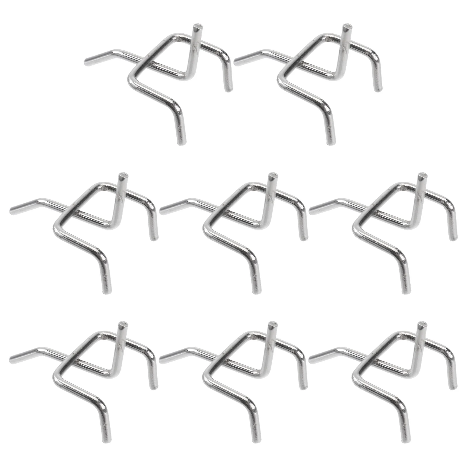 

50 Pcs Pegboard Hooks Hole Bracket Attachment for Wire Shelving Silver Display Retail Utility