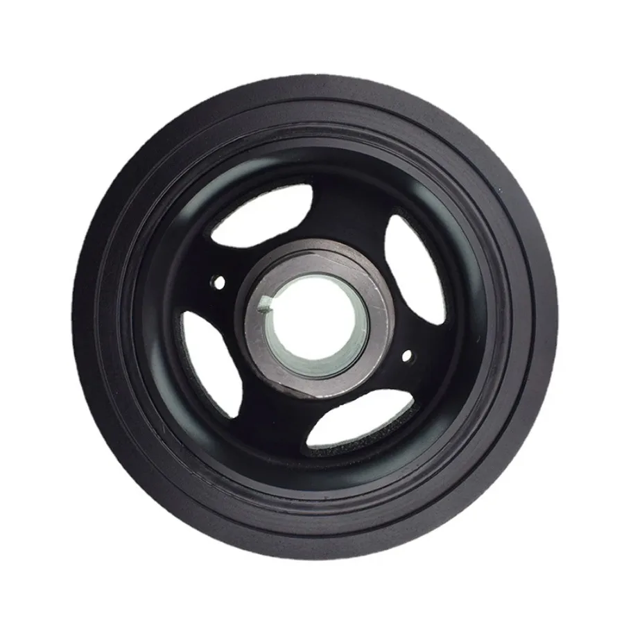 1 polea de cigüeñal de motor de hierro fundido 12303-EB70B para Nissan NavaraD40 2.5L 2005-2009 2010-2014