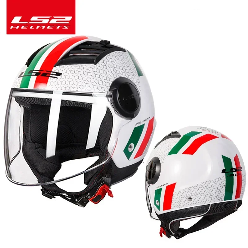 LS2 OF562 Open Face Motorcycle Helmet Original Motorcycle Accessories  Men Women Motocross 3/4 Half Face Helmet Casco Moto Gift