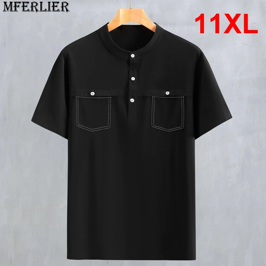 

Summer T-shirts Men Plus Size 11XL 10XL Short Sleeve Tshirt Fashion Casual Summer Tops Tees Big Size Male