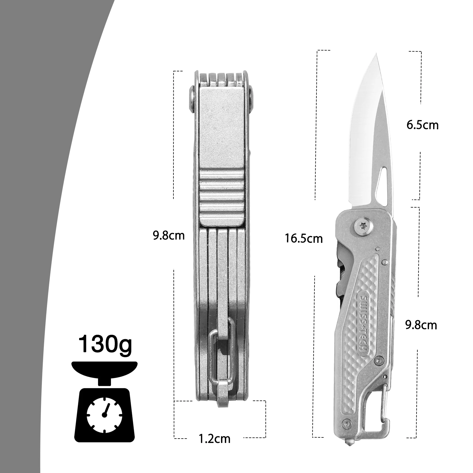 SWISS TECH 13 in 1 Multi-Tool Folding Mutifunctional Knife Screwdriver Can Opener Wire Stripper Outdoor Pocket Tool