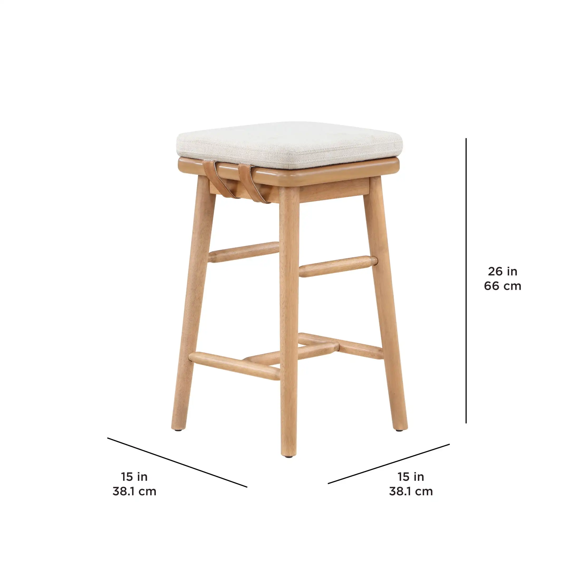 Springwood Barstool, Set of 2, Light Honey Finish