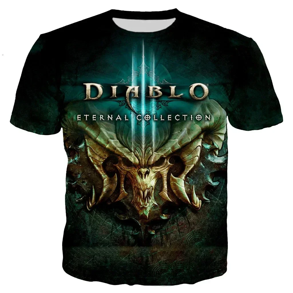 Diablo 3 Reaper of Soul 4 3D Print T-shirts Men Woman Short Sleeve Tees Streetwear Harajuku Oversized T Shirt Kids Tops Clothing