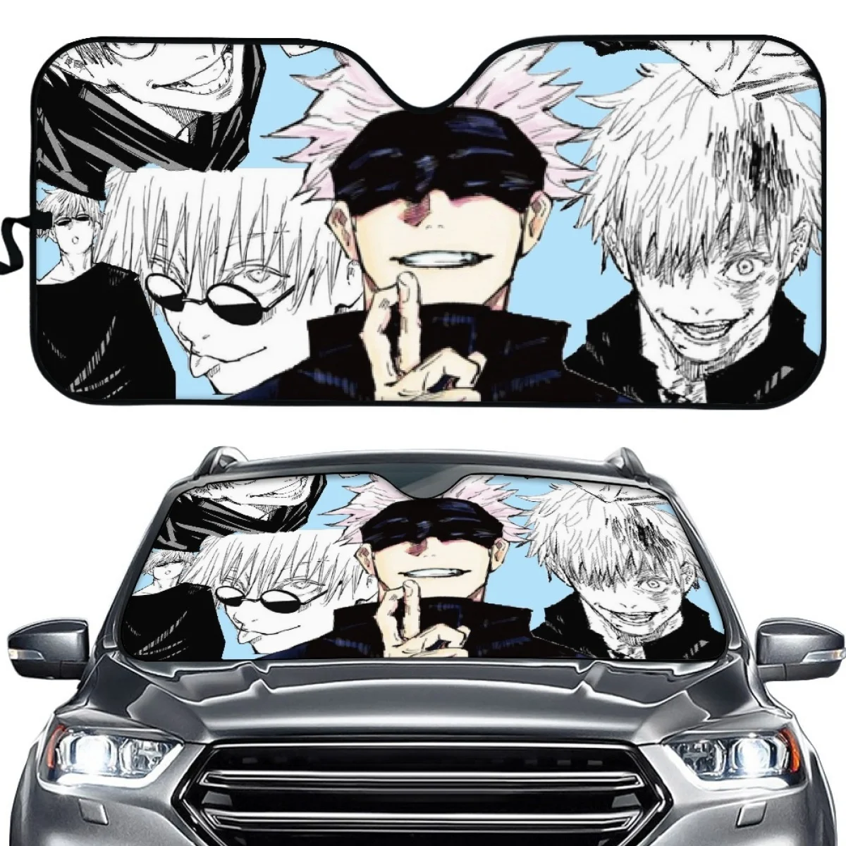 

Japan Animation Jujutsu Kaisen Car Sun Shade Quality Interest Anti-dirt Windshield Covers Autoshade accesorios para vehículos