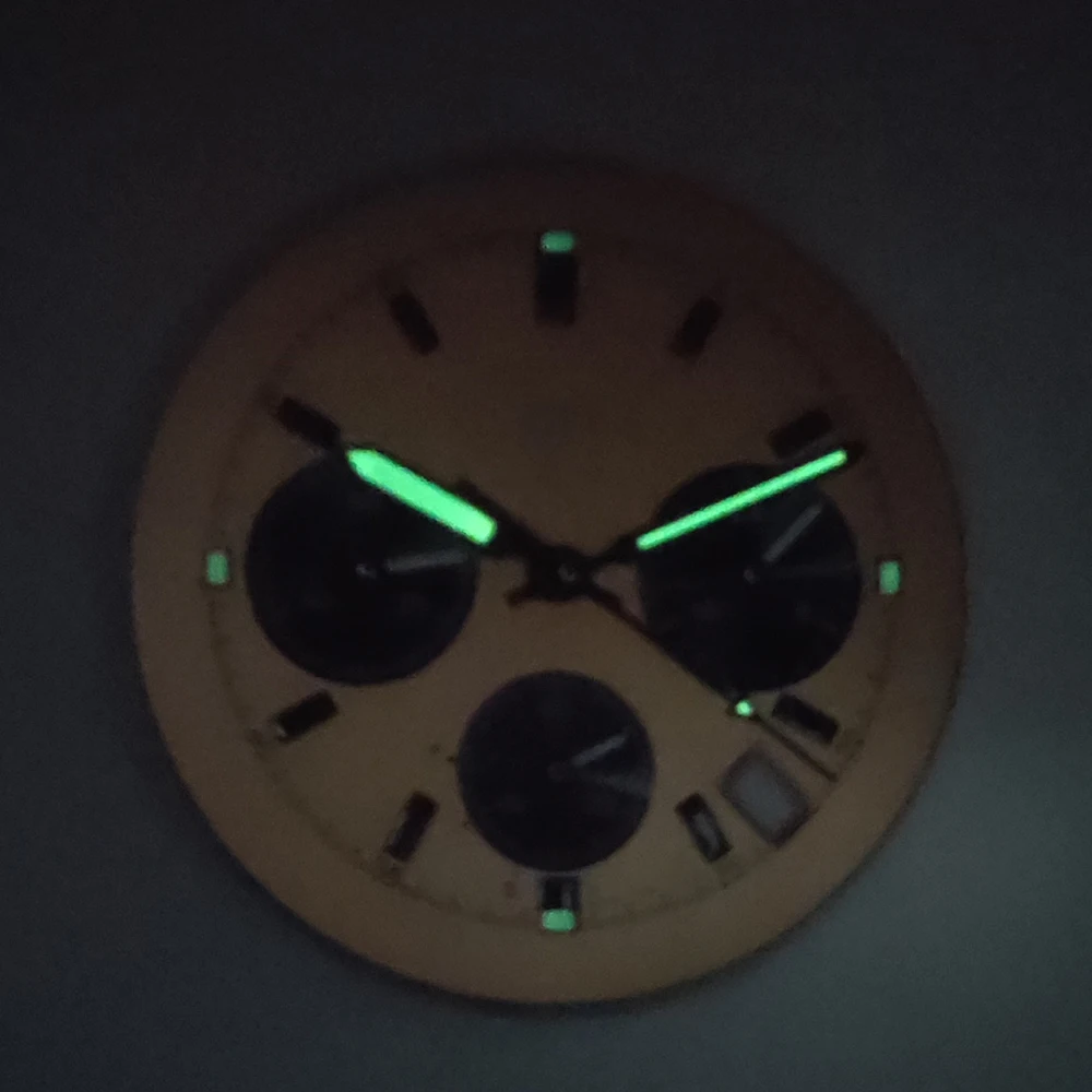 قرص VK63 قرص ساعة 32.6 ملم قرص أخضر مضيء مناسب لملحقات ساعة الحركة VK63 أدوات إصلاح الساعة