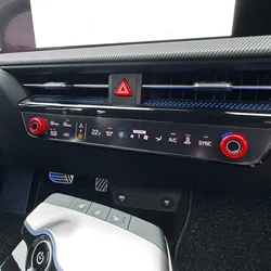 Aluminum Red Blue Black Air Conditioner Knob Trim Ring Control Adjust Button Cover For Kia K5 2025 PE