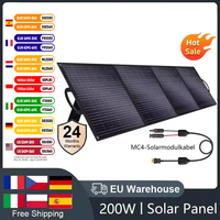 SOLARPLAY 200W 18V Solar Panel Kit Foldable Solar Panel Outdoor Rechargeable Solar Charger For Portable Camping Power Station