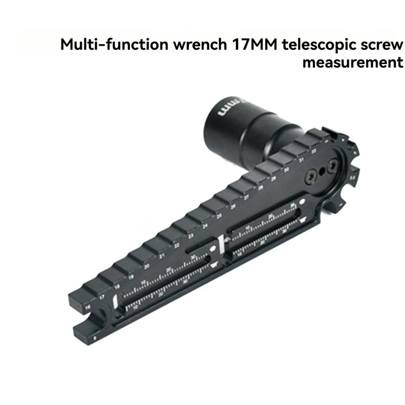 Multifunction 17Mm 8Mm HEX Nuts Installation Tool Vehicle Height Adjustment Wrench Screw Length Measurement For RC Car