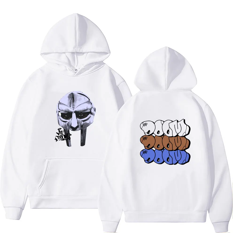 Rapper Mf Doom Mask Madlib Madvillain Graphic Printed Hoodie Men Hip Hop Fashion Trend Sweatshirt Male Vintage Oversized Hoodies